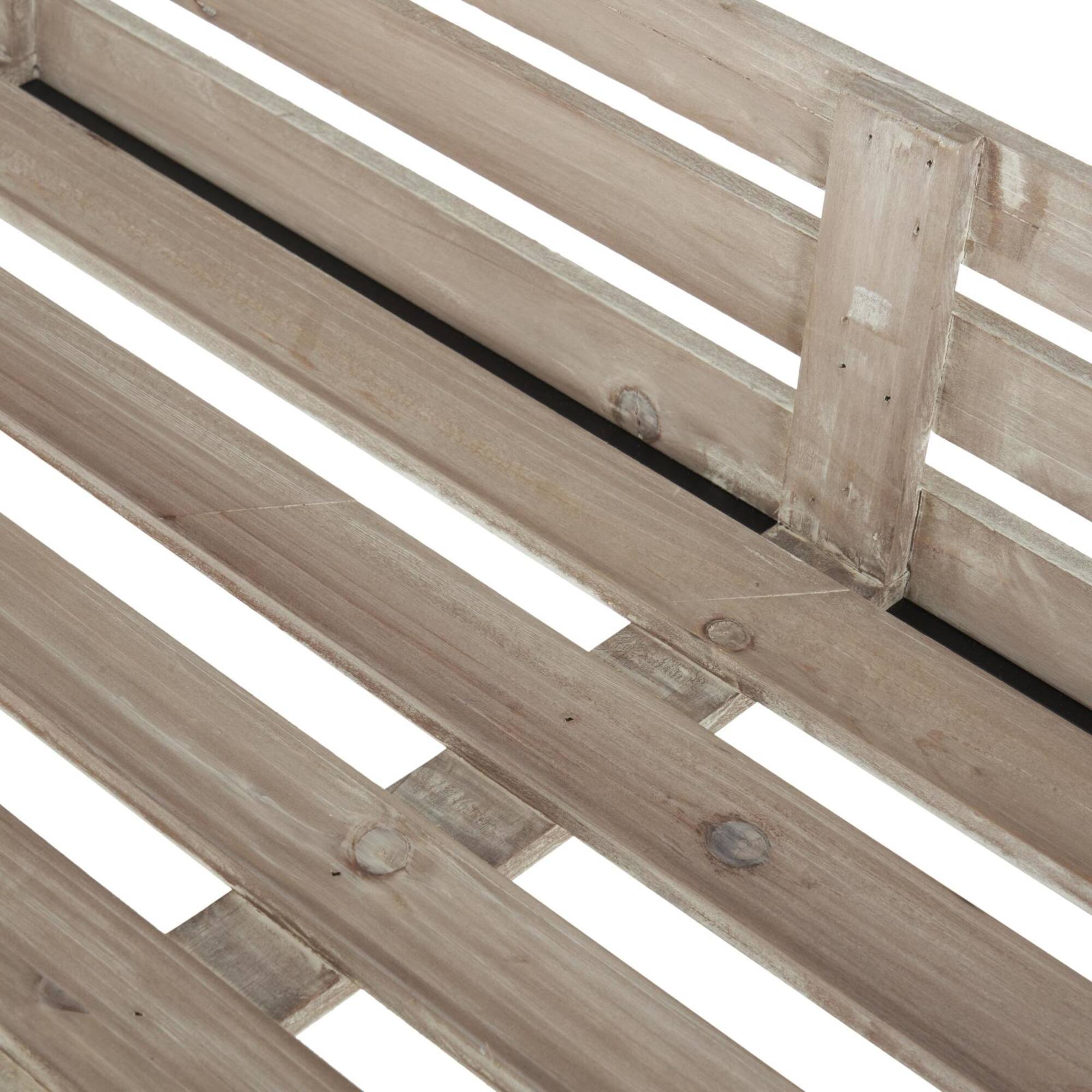 45" Cream Wood Wheelbarrow Shelf Plant Stand